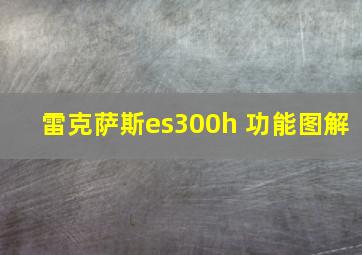 雷克萨斯es300h 功能图解